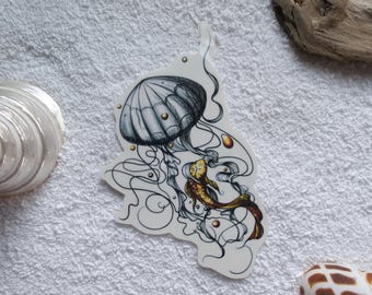 Jellyfish Temporary Tattoo: Beachy Undersea Design