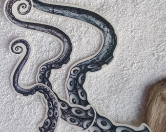 Realistic Octopus Temporary Tattoo: Handmade Tentacle Design