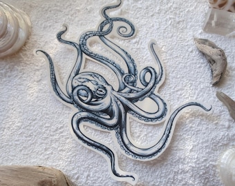 Octopus Temporary Tattoo: Mermaid Beach Body Art
