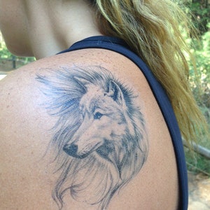 Wolf Tattoo, Temporary Tattoo, Animal Tattoo, Nature Tattoo, Animal Spirit, Wolf Spirit Guide