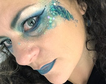 Mermaid Scales Temporary Tattoo: Festival Body Art