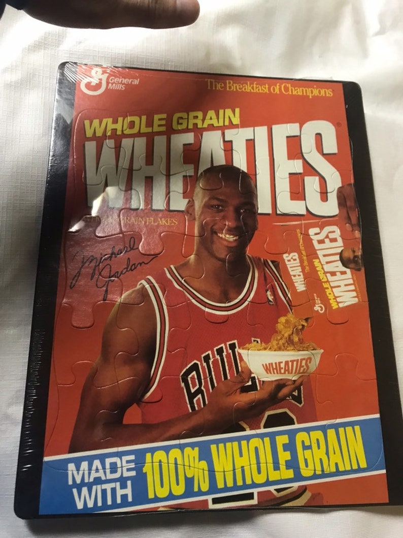 NEW VINTAGE Michael Jordan Wheaties Cereal 1989 Puzzle Etsy