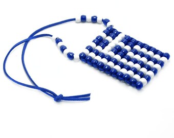Beaded Greek Flag