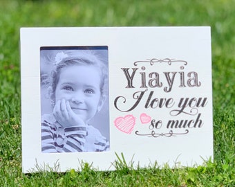 Greek Photo Frame - Yiayia I Love You So Much