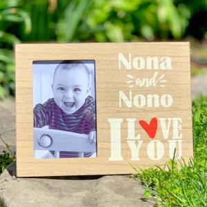 Greek Photo Frame - Nona and Nono I Love You
