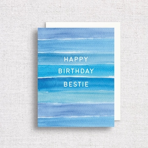 Happy Birthday Bestie Greeting Card | Card for Best Friend | Best Friend Birthday Card | Bestie Birthday Card