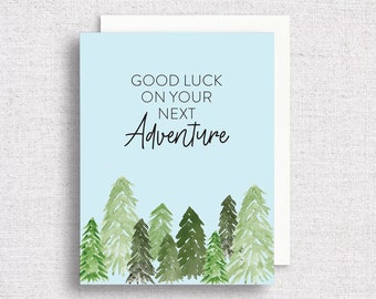 Good Luck on Your Next Adventure Greeting Card | College Graduation Card | Congratulations Card | Outdoorsy Congrats Card