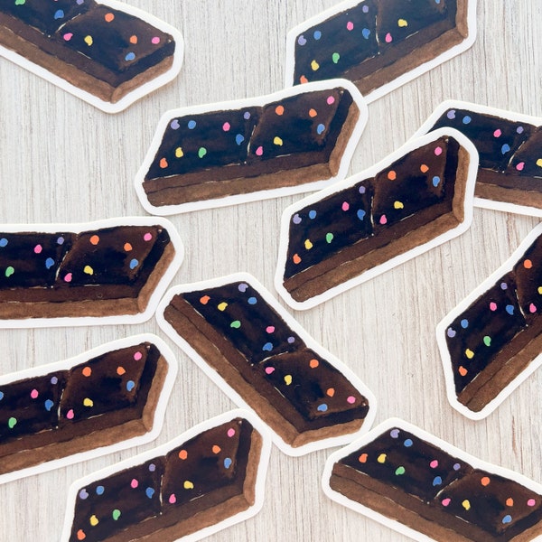 Cosmic Brownie Sticker | Brownie Sticker | Junk Food Sticker | Nostalgic Junk Food Sticker | Millennial Sticker | Brownie and Sprinkles