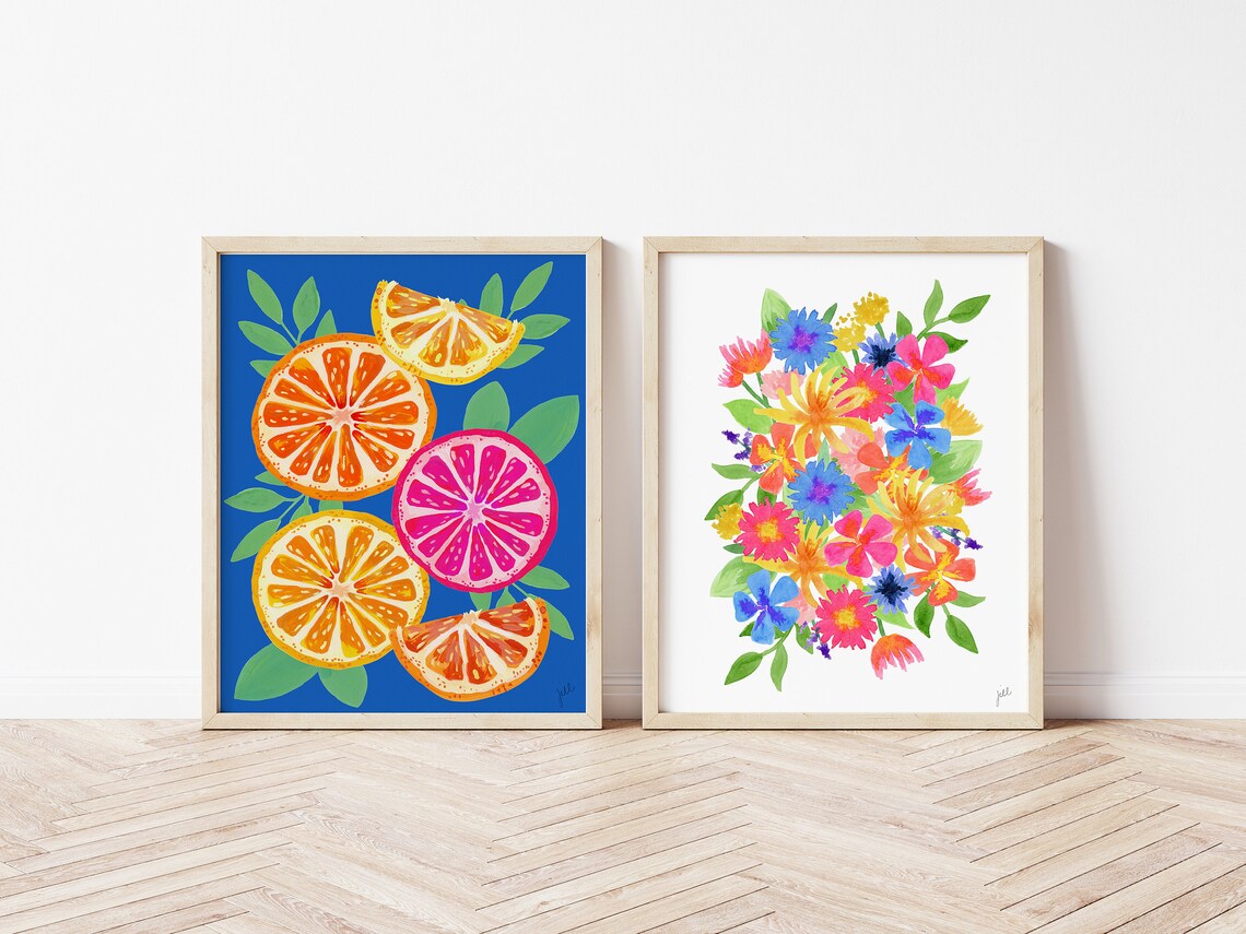 Oranges Wall Art Citrus Artwork Print Citrus Wall Art Etsy