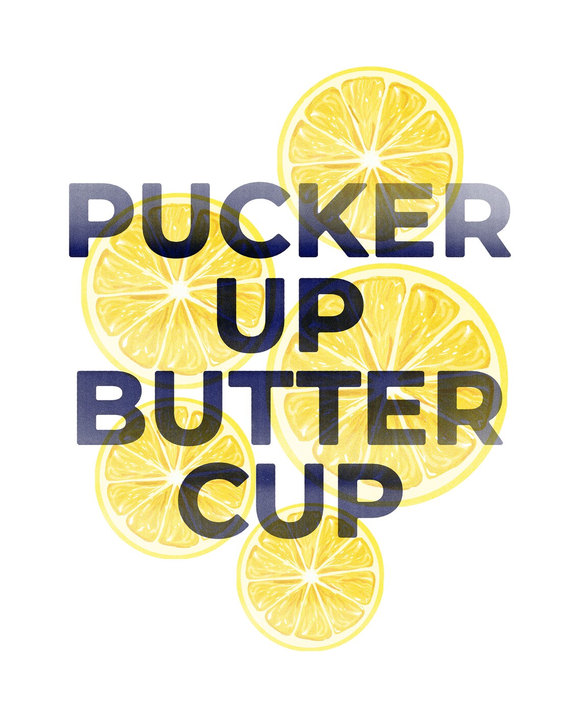Pucker Up Buttercup Art Print Kitchen Lemon Wall Art Bar | Etsy