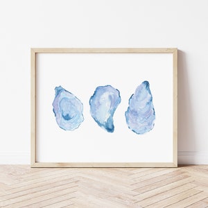 Watercolor Mussels Art Print | Coastal Artwork | Coastal Wall Art | Mussel Shells | 8x10 or 11x14