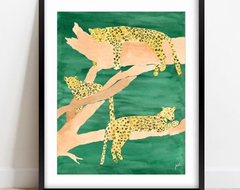 Cheetah Wall Art | Leopard Wall Art | Safari Wall Decor | Safari Nursery | Cheetah Art | Leopard Art