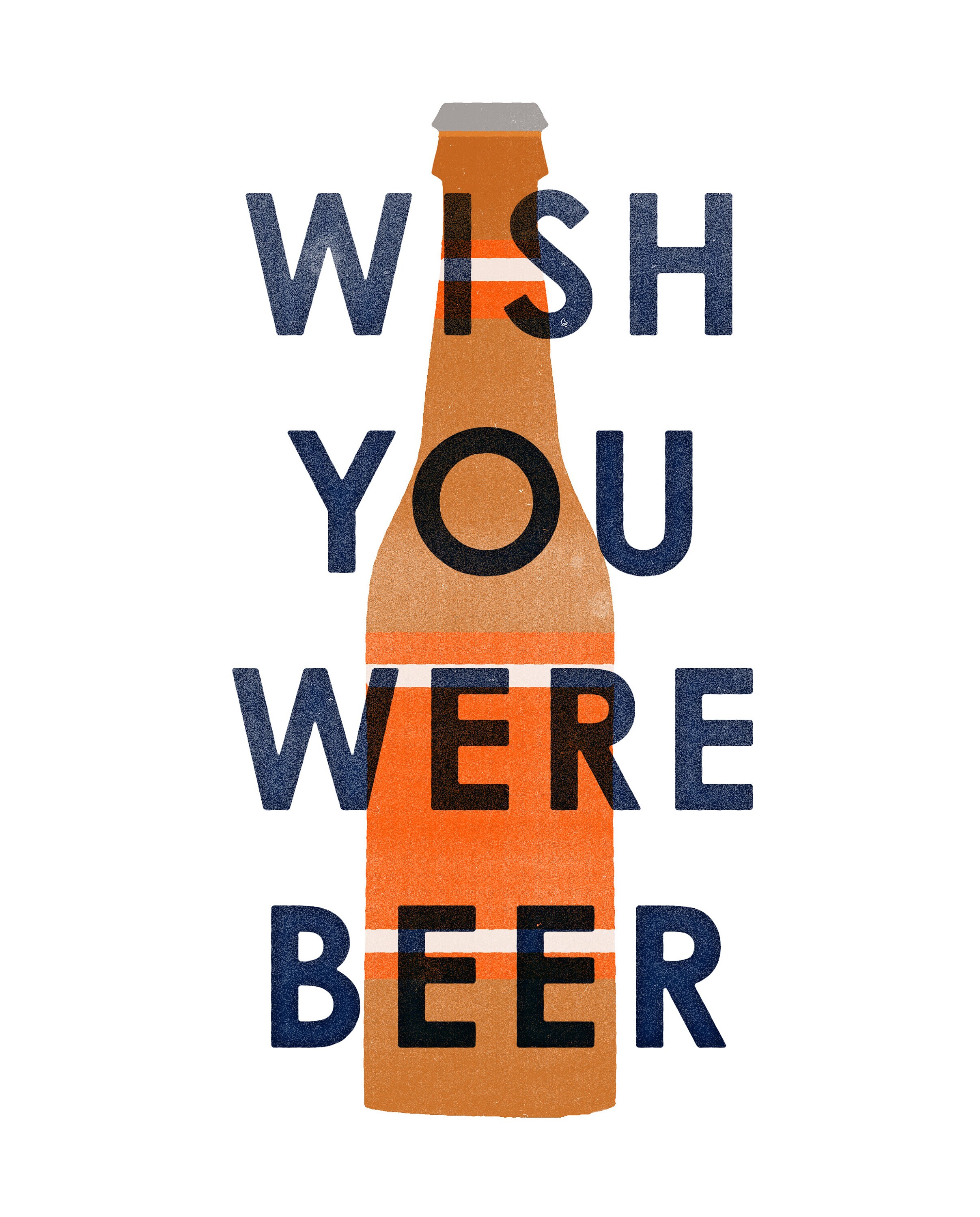 Wish You Were Beer Art Print Beer Wall Art Father's Etsy