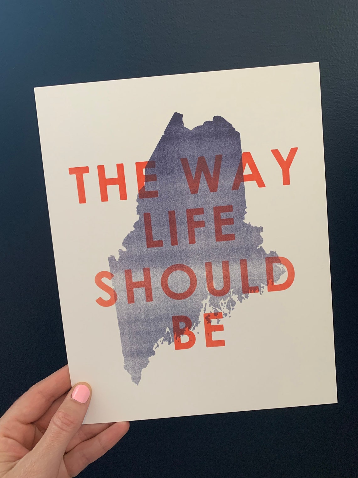 Maine Wall Art The Way Life Should Be Art Print Maine | Etsy