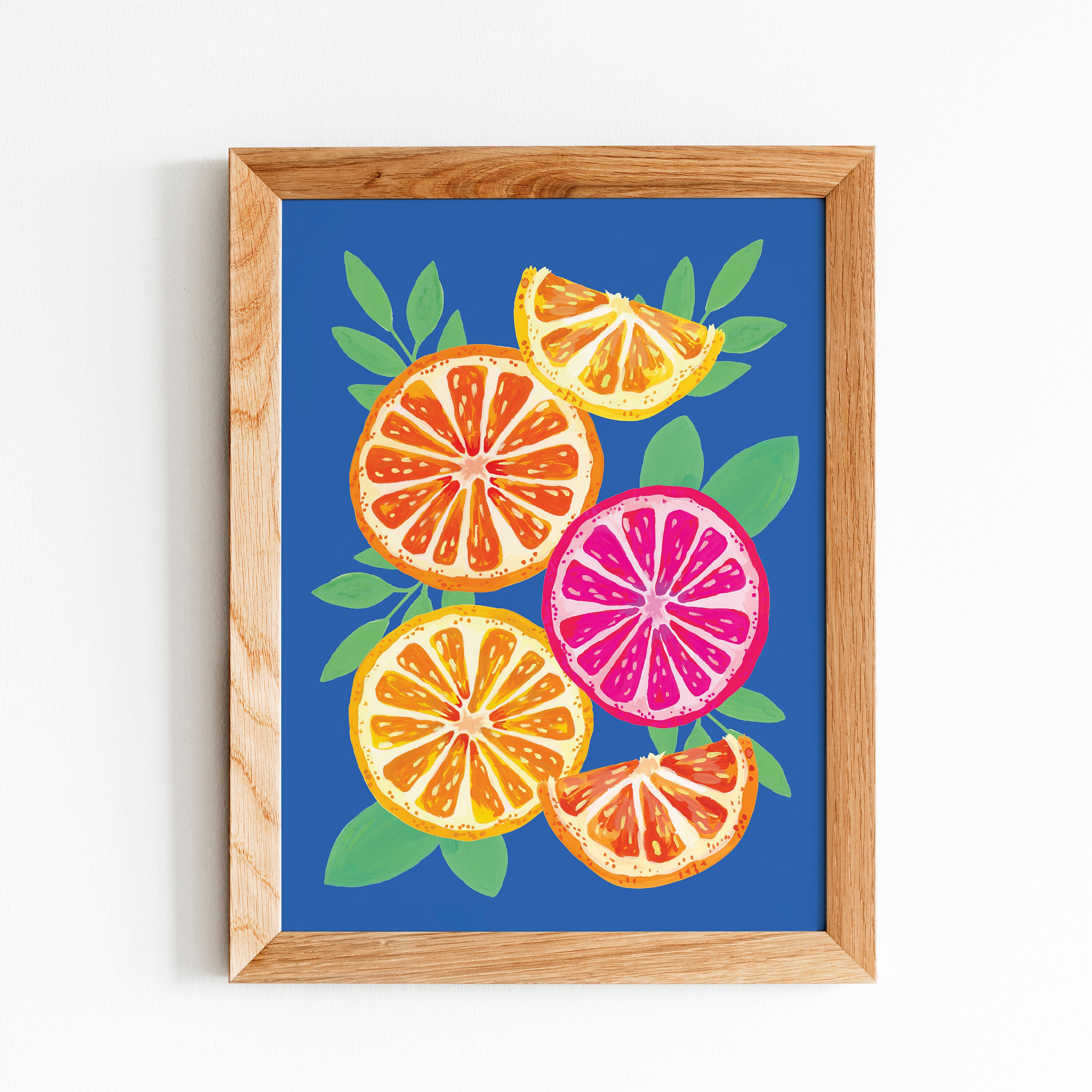 Oranges Wall Art Citrus Artwork Print Citrus Wall Art Etsy