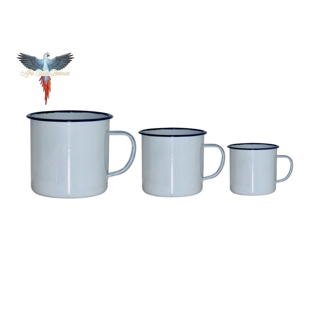 Taza esmaltada vintage cup personalizable, Tazas y vasos vidriados, Tazas
