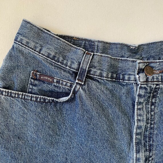 Size XL Vintage 90s Riders Jean Shorts Lee High R… - image 3