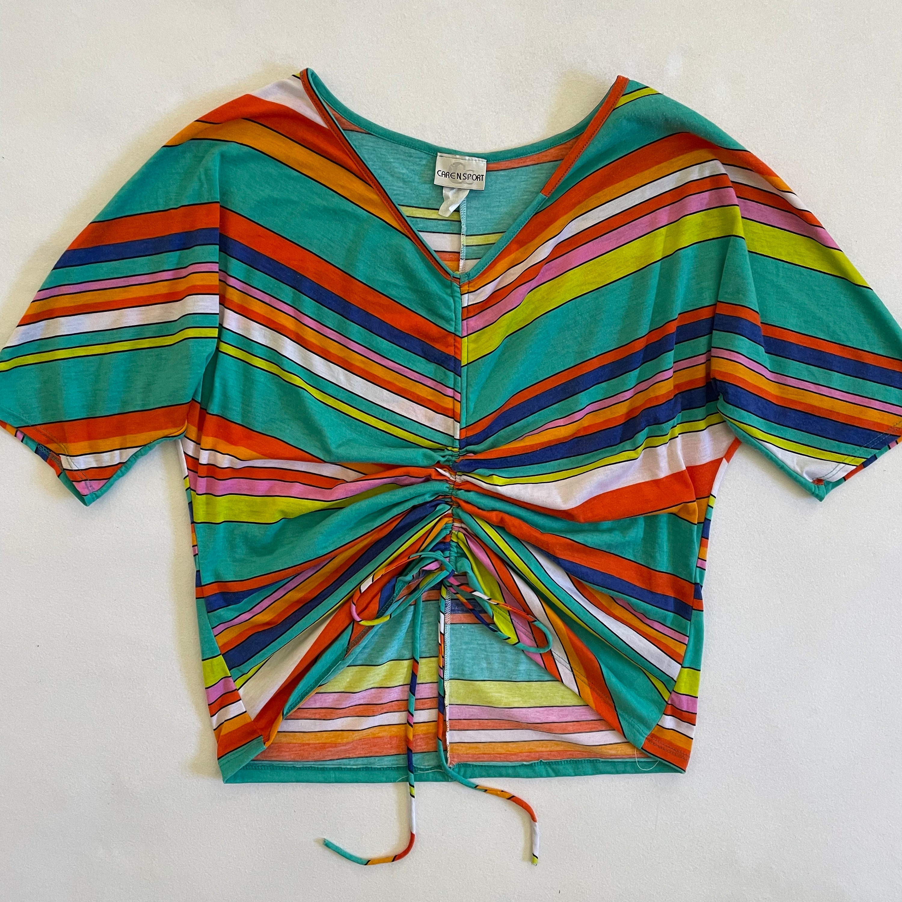 80s Tie Front Shirt - Etsy