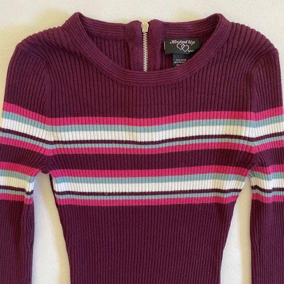 Size S Vintage Y2K Hooked Up by IOT Sweater Purpl… - image 2
