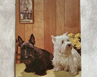 Playing cards swap cards vintage dogs Terrier English named linen Playing cards swap cards vintage dogs Terrier English named linen