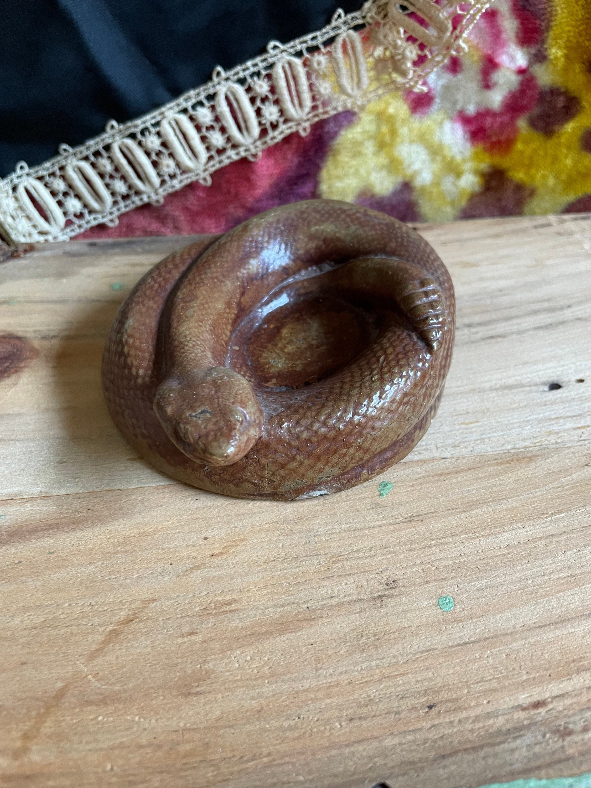 Desert Snake Ceramic Round Ashtray