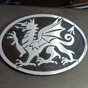 Pheonix Dragon Wyvern Belt Buckle Medieval Norse Celtic Viking Renaissance Oval