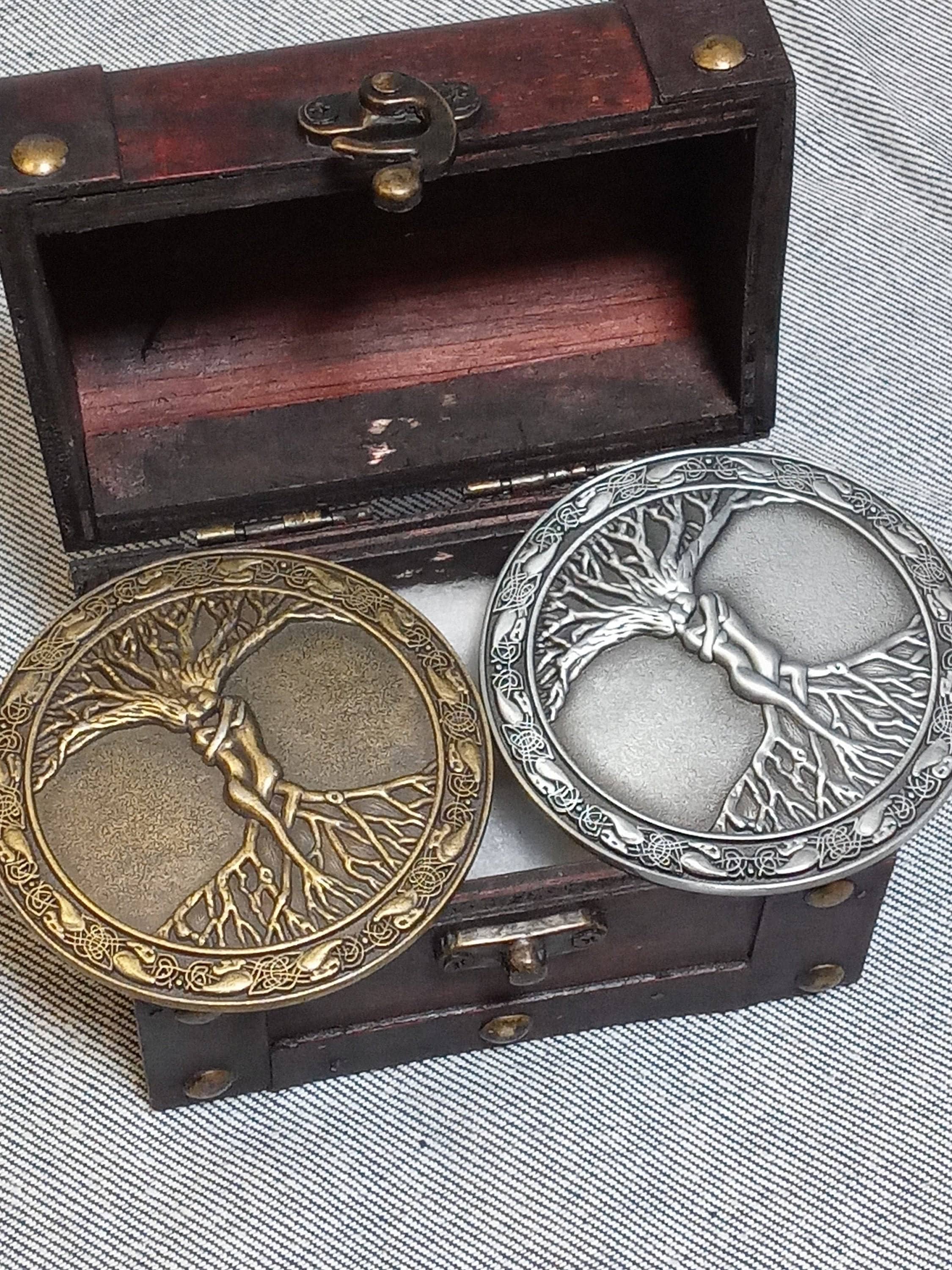 YONE Tree Of Life Gürtelschnalle 8x8cm - Zinklegierung Für 38mm Gürtel | Metallischer Beschlag