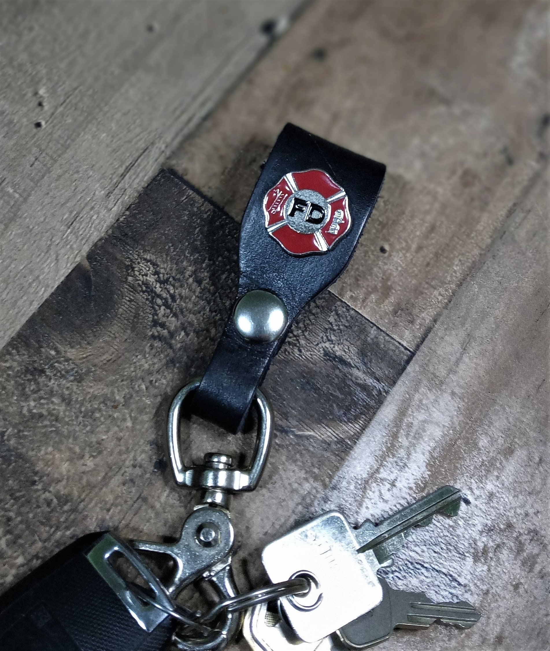 Firefighter Keychain Keeper Fire Department Etsy