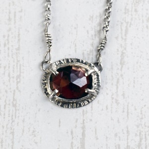 Granat Halskette in Sterling Silber #2
