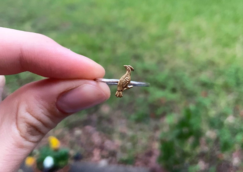 Brass Bird Stacking Ring