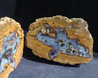 Coppia di Thunderegg turchi lucidati a specchio: pietre espositive in agata Ankara