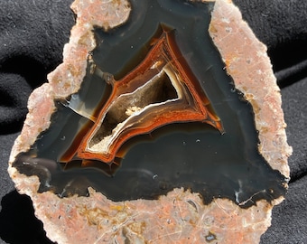Thunderegg turco lucidato a specchio, gemma arancione