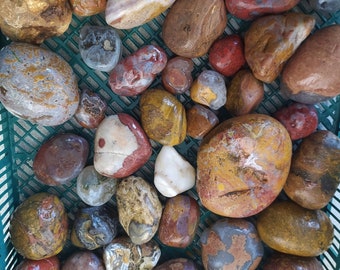 Mix di Jaspagate, Jasper e Thunderegg del Mar Nero: rocce naturalmente levigate (3-6 pollici)