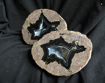 Thunderegg turco lucidato a specchio, gemma arancione