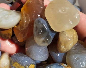 Agate, calcedoni, uova di tuono, diaspri grezzi, lavati ad acqua, selezionati dal Mar Nero