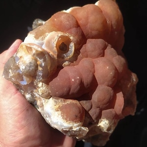 2600 grams! Ultra Rare Specimen ,(20x18 cms) 8&quot;x7&quot;,orange chalcedony Botryoidal,Turkish Ankara,raw,natural,huge botryoidal piece,agatized,