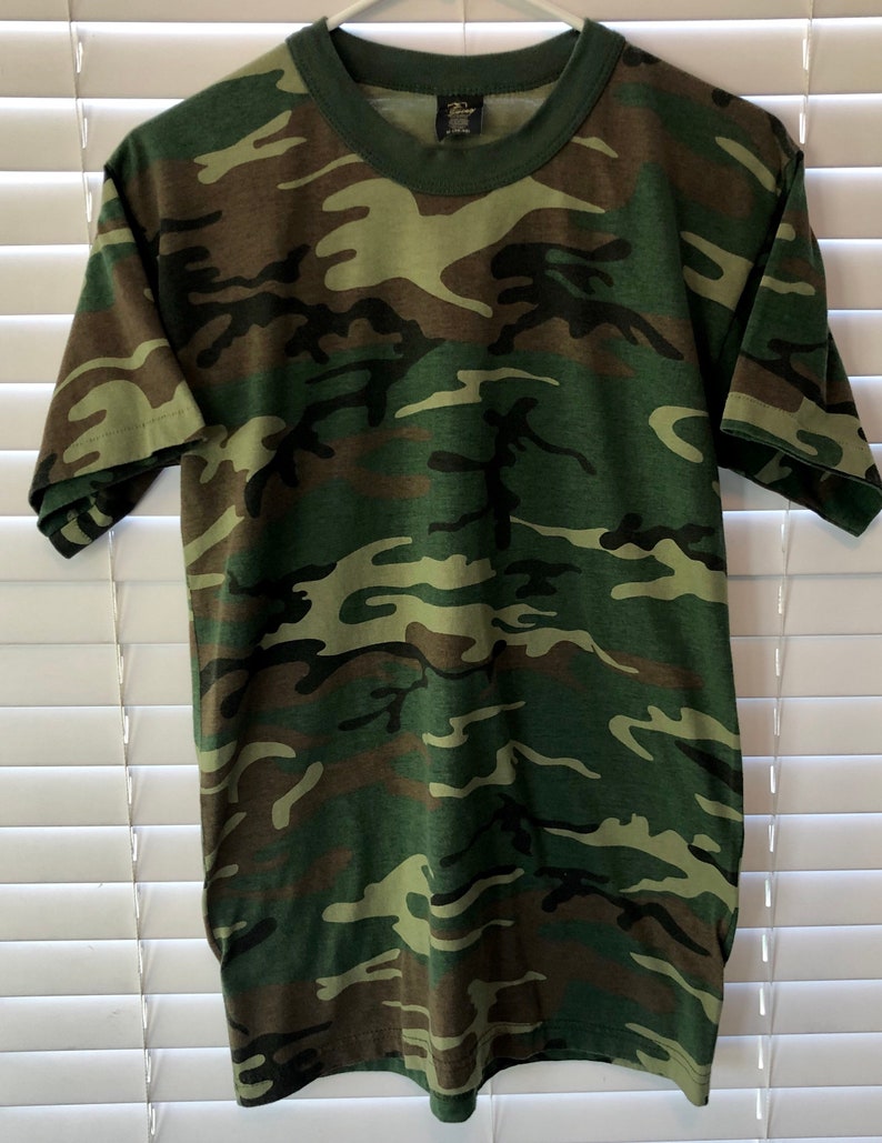 Vintage 1980\u2019s SWING Camouflage Single Stitch T-Shirt Size Medium