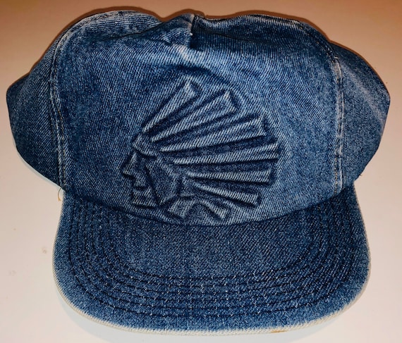 Vintage Chief Indian Denim SnapBack Hat