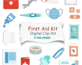First Aid Kit Clipart , Medical Clipart, Emergency Kit - PNG Vector Download  Planner Stickers