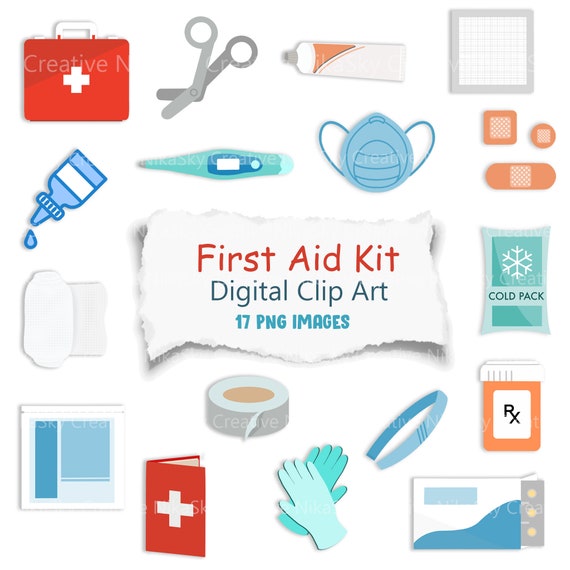 First Aid Kit Clipart , Medical Clipart, Emergency Kit - PNG Vector  Download Planner Stickers