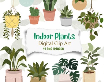 Imágenes prediseñadas de plantas de interior, jardinería, plantas de interior - Descarga de vectores PNG Pegatinas para planificador