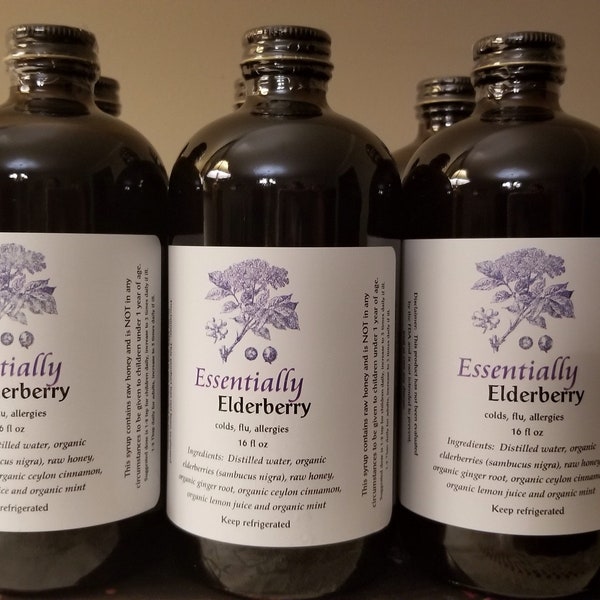 All Organic Elderberry Syrup 16 oz