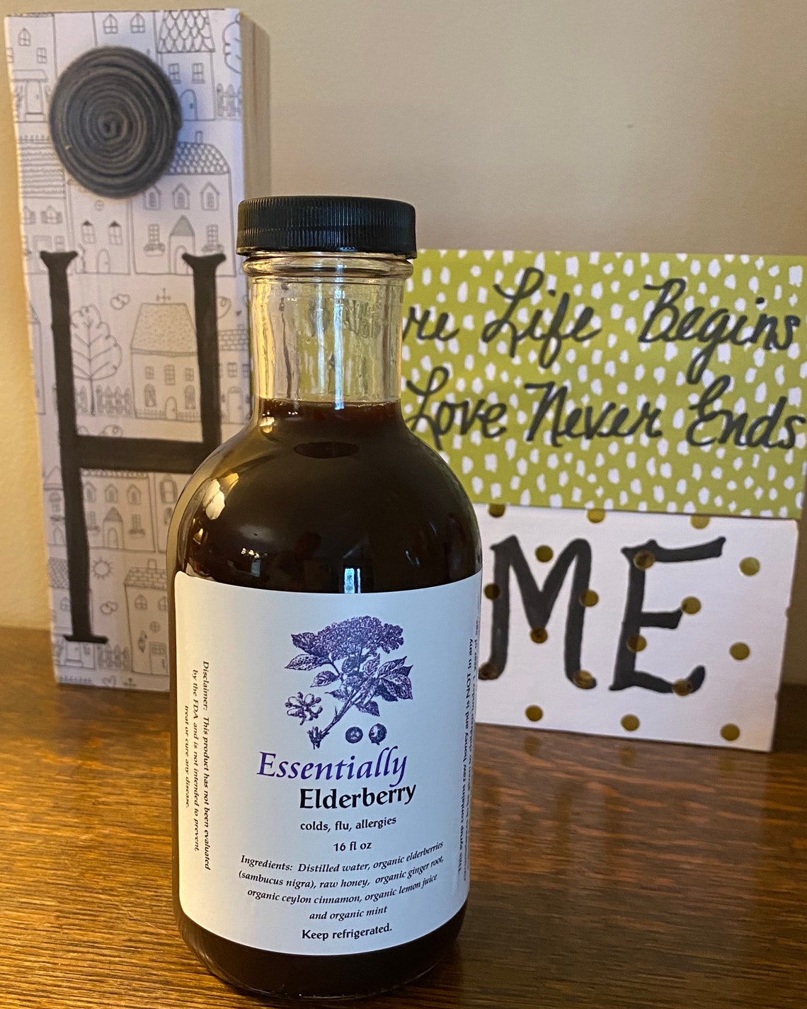 All Organic Elderberry Syrup 16 Oz Etsy