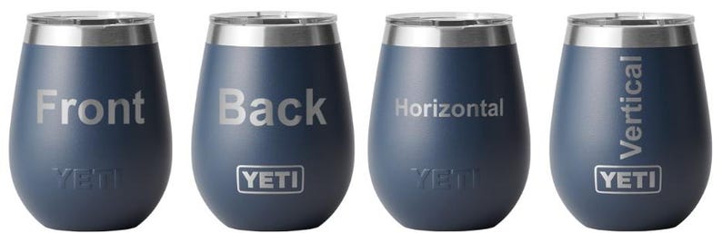 Yeti Rambler Wine Tumblers - Customizable Laser Engraved image 4