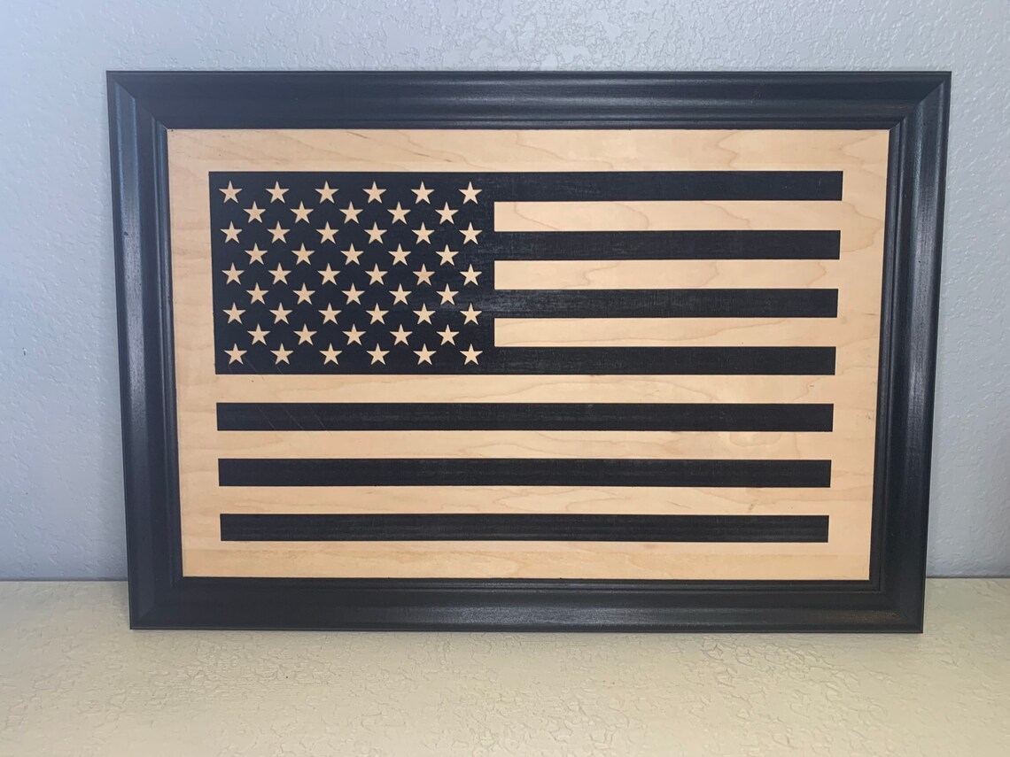 Laser engraved Flags Etsy