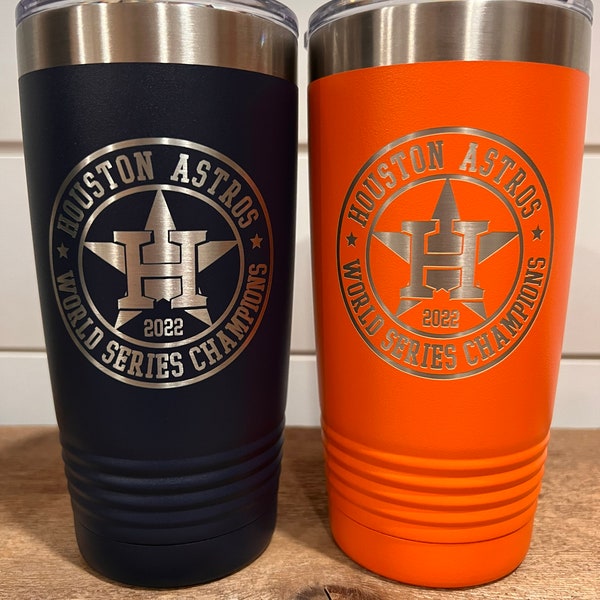 Laser Engraved Astros World Series Champions Tumblers-Customizable
