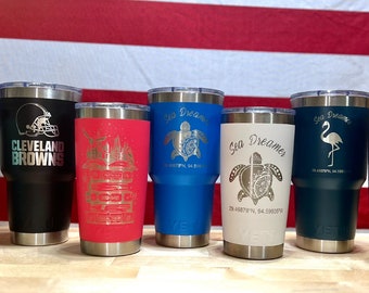 Customizable Yeti Rambler Tumblers- Laser Engraved