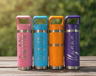 Gourdes Yeti Rambler aux couleurs assorties - Personnalisables et gravées au laser