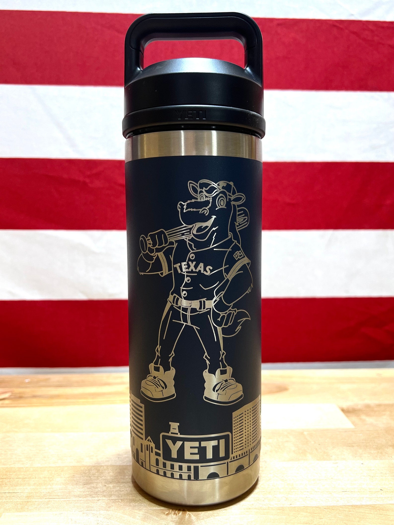 Yeti Ranger Laser Engraved Texas Rangers Full Wrap on YETI Rambler - Etsy