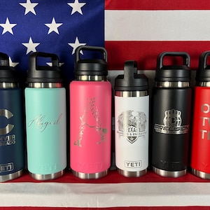 Yeti Rambler 26oz Water Bottles-Customizable & Laser Engraved